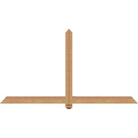 Ekena Millwork Eugene Smooth Timber Gable Bracket, Western Red Cedar, 72"W x 39"H x 3 1/2"D x 3 1/2"F, 13/12 Pitch GBW072X39X0404EUG00SWR